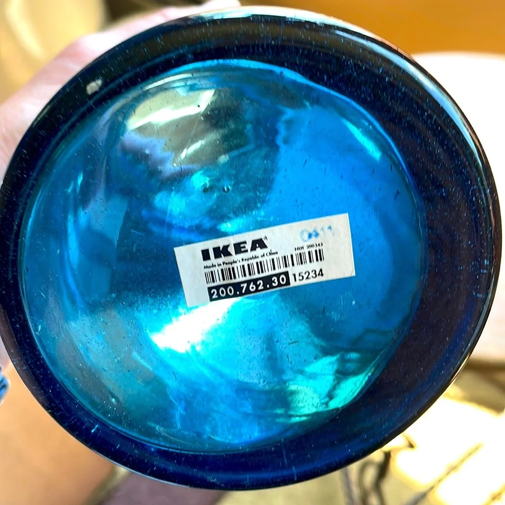 Vintage 90’s IKEA‎ Maria Kariis cobalt blue glass vase